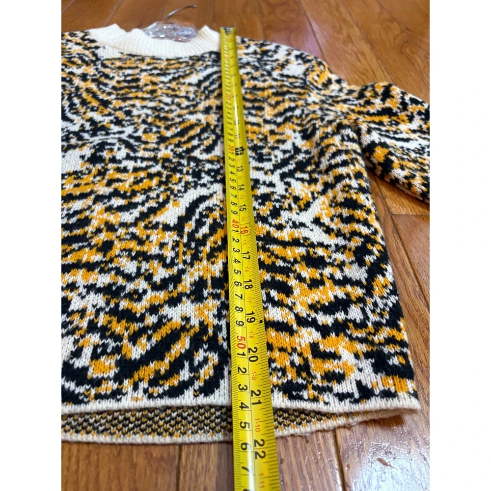 Women's Rachel Comey by target Tiger Print‎ crew Mock Neck Sweater XXS
